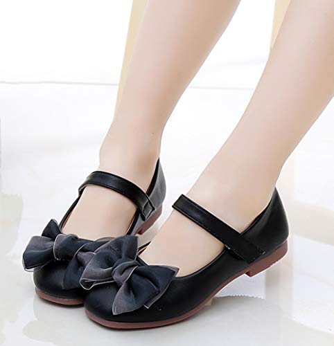 Girls’ Sweet Bows Ankle Strap Princess Dress Shoes Mary Jane Flats(Toddler/Little Kid/Big Kid)3