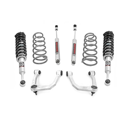 Rough Country 3' Bolt-On Lift Kit w/N3 Struts & N3 Shocks for Toyota 4Runner (2010–2024) – Aluminum Upper Control Arms, Increased Clearance & Level Stance