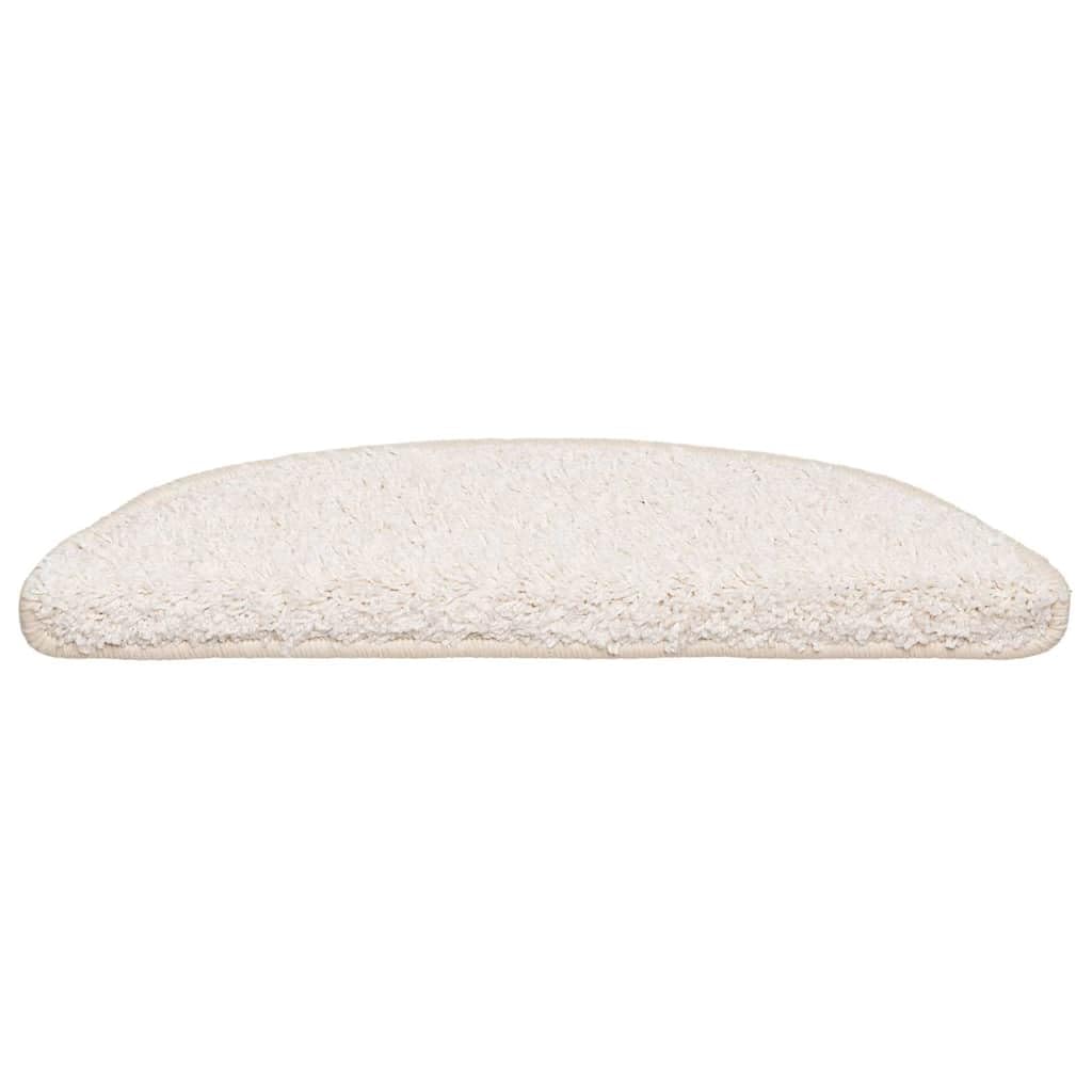 Mata schodowa 20 sztuk 56 x 17 x 3 cm biała półokrągła