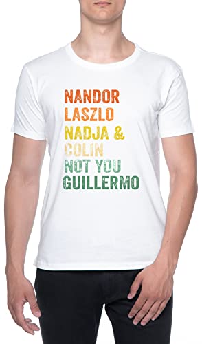 Not You Guillermo Hombres Camiseta De Manga Corta Blanco Cuello Redondo Men T-Shirt White Round Neck