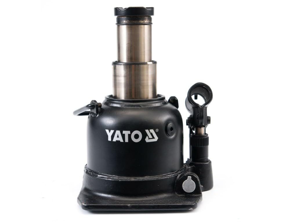 YATO YT-1713 - Gato hidráulico de pistón de Dos etapas 10t de Perfil bajo