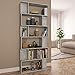 vidaXL Libreria/Divisorio Scaffali Versatile Decorativa Arredo Casa Separè Mensole Libri Espositore Grigio e Cemento 80x24x192 cm in Truciolato