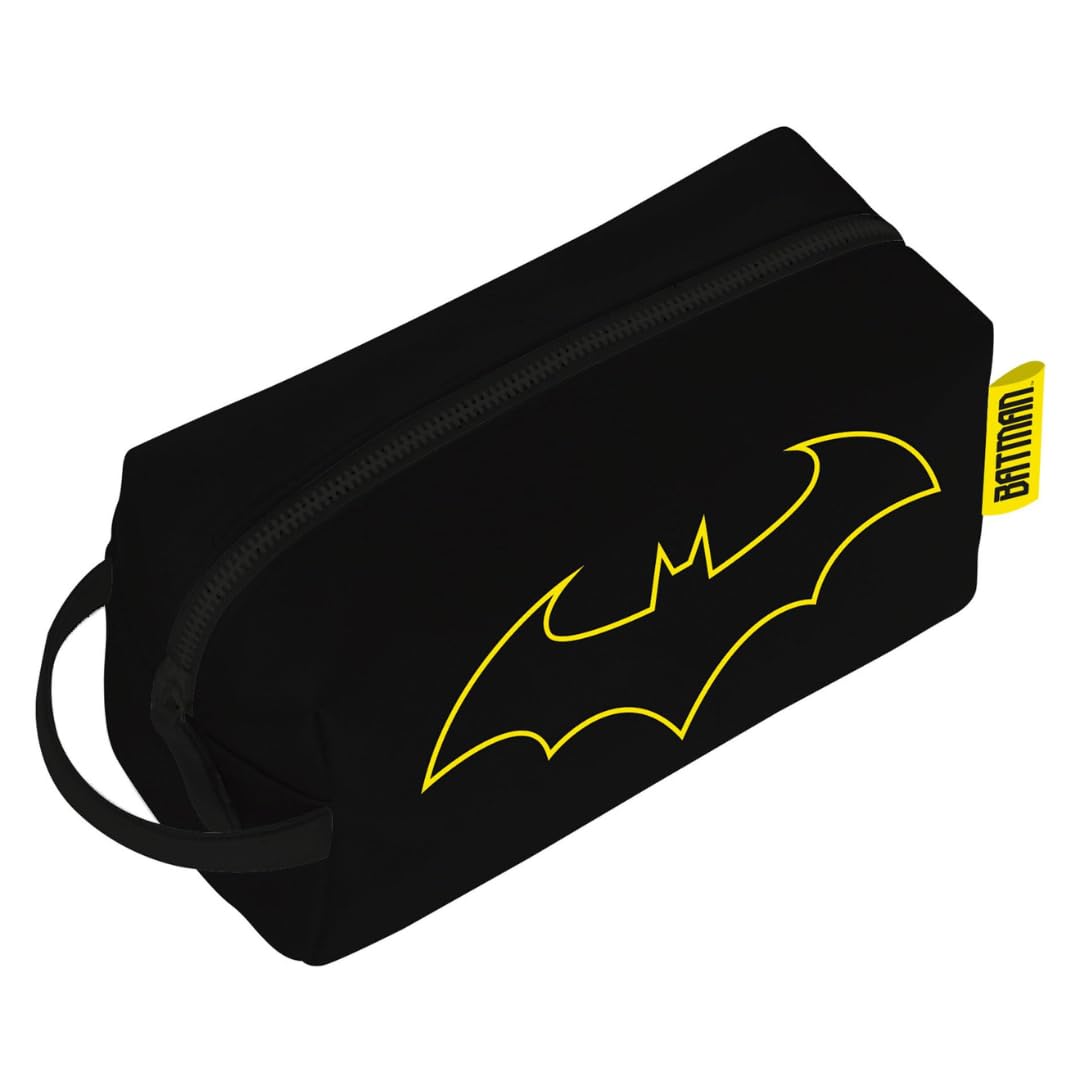 ARDITEX, Batman Beauty Case Impermeabile, Borsa da Toilette per Uomo e Bambino, Astuccio 100% PU, Ideale per organizzare Prodotti per l’Igiene o i tuoi piccoli Oggetti, 3 x 22 x 8 cm
