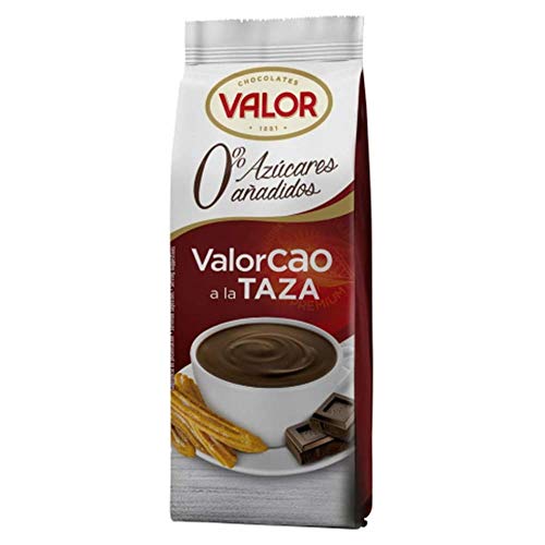 Valor - Valorcao a la Taza - Cacao en Polvo - 0% Azúcares Añadidos - Sin Gluten - Ideal para Acompañar con Churros 200 Gramos