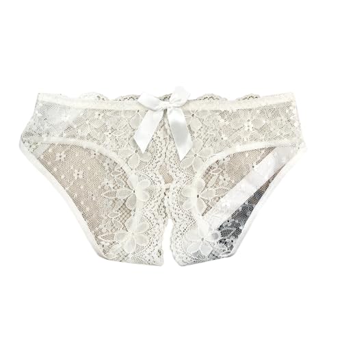 2025 - Bragas de microfibra para mujer, ropa interior que absorbe la humedad, ropa interior refrescante y transpirable, bragas sexys de seda para mujer, Blanco, M