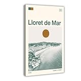 HDSDA Lloret De Mar - Lienzo decorativo de España para decoración de pared, pinturas para sala de estar, dormitorio, 30 x 45 cm