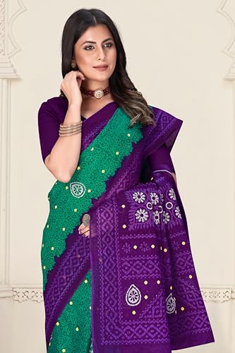 Image of TAMAIRA FASHION Mulmul Pure Cotton Saree For Woman Floral Batik Printed|Office Wear Daily Wear Sarees For Women Without Blouse Piece (Available in 11 Colours)