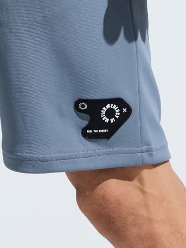 Image of DOMIN8 Men's Stylish Cut & Sew Sporty Light Weight Breathable Shorts with Secure Side Zipper Pocket | Mens Shorts | Sports wear for Men Grey