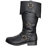 Costume Agent Caribbean Pirate Boots , Medieval Boots for Men & Women, Renaissance Footwear - Viking, Knight & Ren Fair Footwear Cosplay, Ideal for Halloween Parties