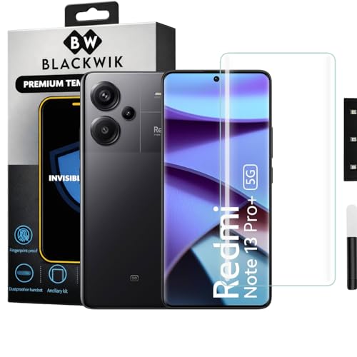 Image of Blackwik Premium Curved UV Tempered Glass For Xiaomi redmi note 13 Pro Plus Cellphone (Transparent, Pack Of 1) Advanced Border Less Full Screen Coverage UV Screen Protector Guard With Installation Kit