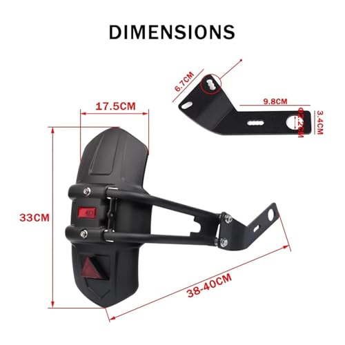 Garde-Boue Arrière Africa Twin LSports ADV en Plastique Tout-Terrain Extension Protection Moto