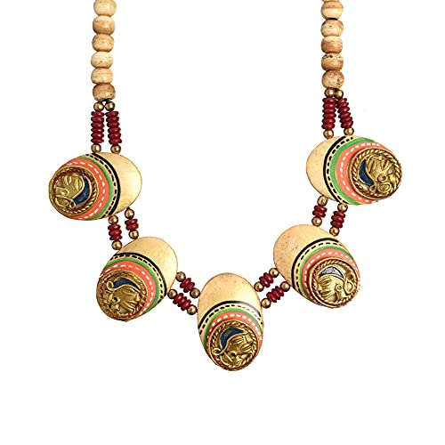 Image of AAKRITI ART CREATIONS Handcrafted Ethnic & Tribal Necklace Collection | Dhokra, Boho, Talisman & Statement Designs | Artisan Collar, Pendant & Lariat Jewelry for Women