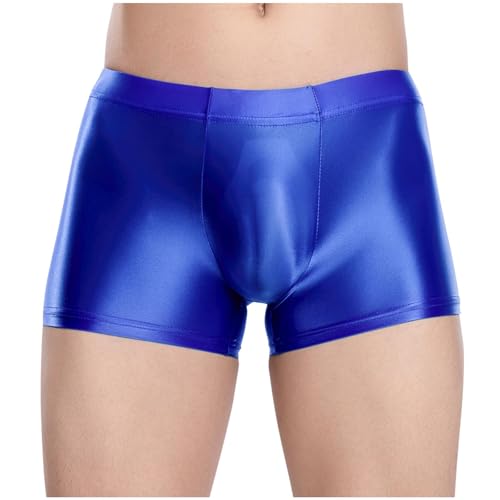 Herren Unterhosen Glatte Boxershorts Satin Unterwäsche Herren-Reizwäsche Ohne Kratzenden Underwear Winter Boxer Sexy Retroshorts Baumwolle Shortys Meine Bestellungen Blau XL