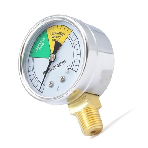Manómetro para freidoras de presión 0-30PSI montaje inferior miniatura 1