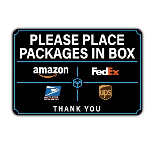 Letrero autoadhesivo, impermeable, duradero, para paquetes, por favor, coloca los paquetes en la caja para el hogar, oficina, tienda, caja, puerta (pequeño)