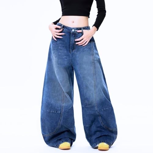 Baggy Jeans for Women Men Wide Leg Barrel Jeans Low Rise Loose Denim Pants Casual Sweatpants Scene Clothes2