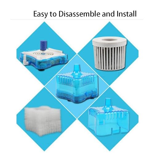 Image of VAYINATO Mini Bio Sponge Filter with Filter Media and Airstone (Airpump Not Included) Suitable for Betta and Small Fish Tank (Random Color) by Petzlifeworld