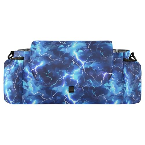 Lightening Blue Nature insulated stroller organizer large caddy organizer milk bottle accesorios para carro gancho para carriola
