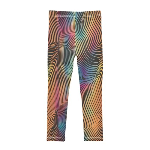 Bolaz Toddler Girls Leggings Printed Yoga Pants Leggings Yellow Stripe Graffiti for Kids2