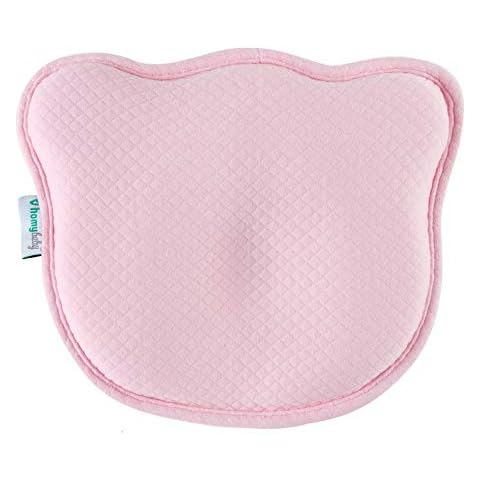 HOMYBABY® Almohada Bebe - Cojin Plagiocefalia y 2 Fundas de Regalo 100% Algodón Cover
