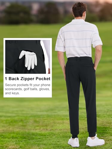 Tapata Men's 29/30/32/34 Inseam 4-Way Stretch Golf Joggers Slim Fit Regular Tall Athletic Sweatpants Casual Dress Pants3