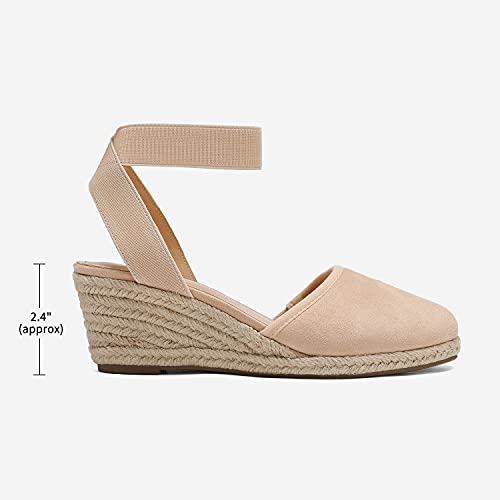 Image of DREAM PAIRS Women's Ankle Strap Wedge Sandals | Espadrilles Sandals, Elastic Ankle Strap, Cushioned Comfort for Summer Outfit, Fashion Dressy Shoes