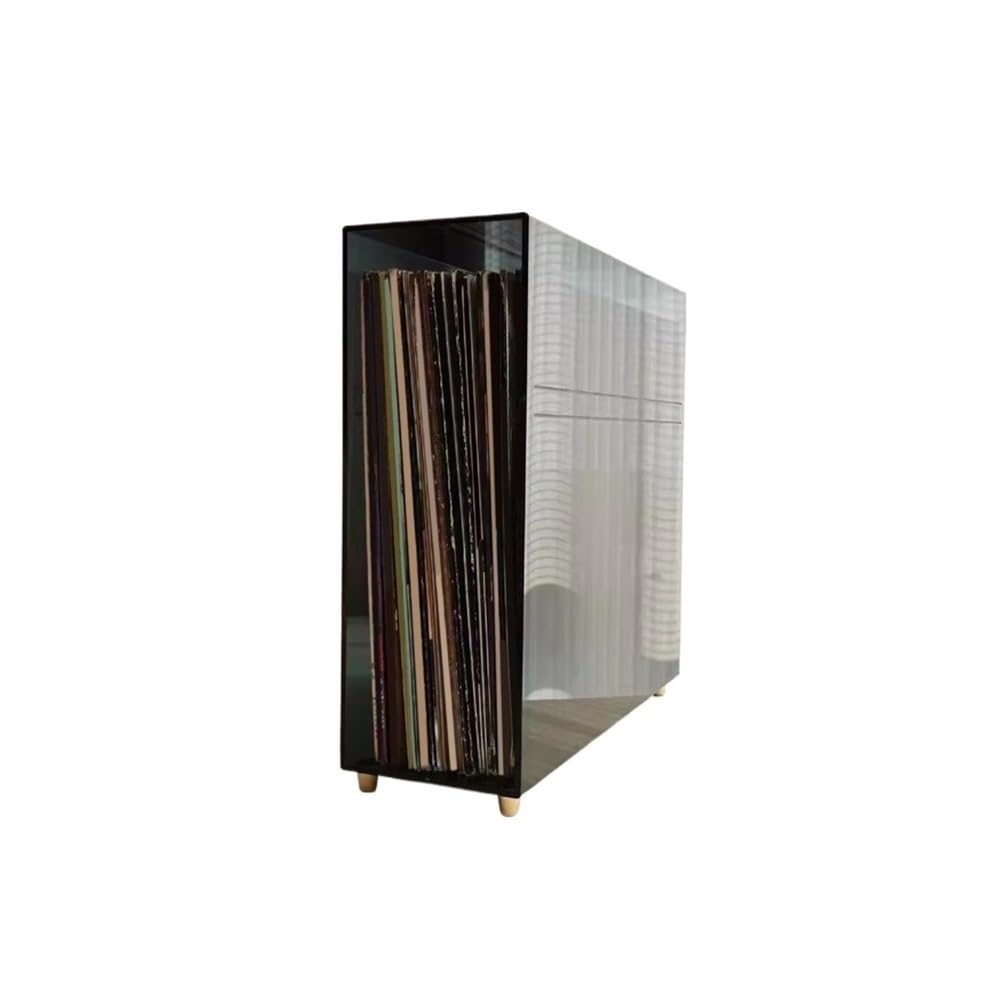 RYUQW3RE Cd Storage Rack Acrylic Vinyl Record Display Holder with Brass Feet Home CD Album Favourites Rack