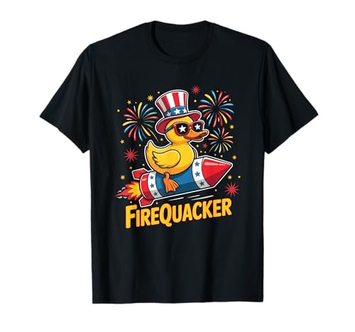 4th of July Duck Firequacker Patriotic Fourth of July Funny T-Shirt
