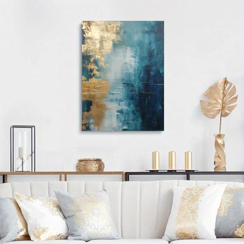Affiches de salon modernes et tableaux abstraits bleu marine - 6