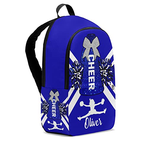 Blue White Print Cheer Cheerleaders Backpack Bookbags Casual Travel Daypack Laptop Bag for Camping Shopping2