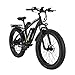 GUNAI Electric Bike 48V off-Road Fat 26"4.0 Tire E-Bike Mountain Bike elettrica con Sedile Posteriore （Nero）