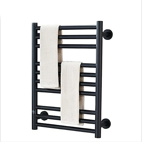 Heated Towel Rail Rails Electric Towel Warmer,Heated Towel Rail Radiator Wall-Mounted Electric Heated Towel Rack and Drying Racks for Bathroom,9 Bars,White