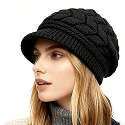 Gorro de Invierno para Mujer, Gorro Cálido de Punt...: 🔥【Material de Doble Capa】Este sombrero de punto está confeccionado con tejido acrílico de alta calidad y forro polar, lo que lo hace suave, cómodo, sedoso al tacto, ligero y transpirable, brindando una excelente calidez. Incluso en climas fríos, te m...