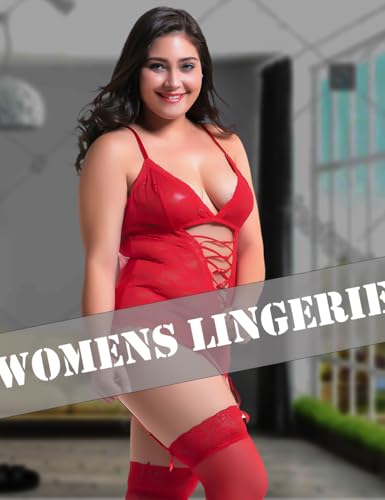 Anyou Lingerie for women, Womens Lingerie Stretchy Lace Teddy Plus Size lingerie with Stockings Size S-XXXXL