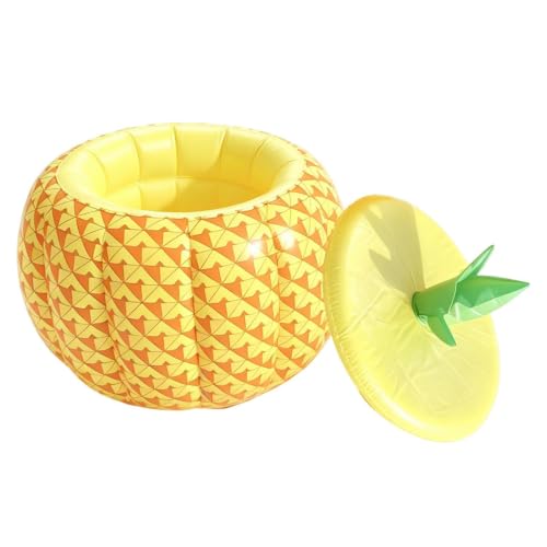 Cubo De Hielo Grande | Almacenamiento Piña Inflable Impermeable | Cubo De Bebidas Enfriador De Hielo | Para Fiesta Verano Playa Piscina Pesca Camping Picnic Agua Vino Cerveza