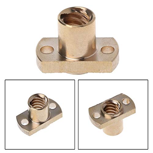Lysee 3D Printer Parts & Accessories - T8 nut Pitch 2mm Lead 8mm Brass T8x8mm Flange Lead Screw Nut for CNC Parts Drop Shipping Support