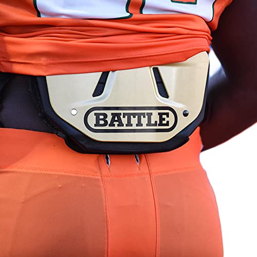 Battle Sports Football Back Plate Tail Pad, Gold, Adult #TOP2