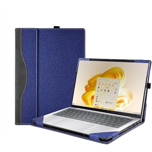 Funda de piel sintética para HP EliteBook 14 azul premium