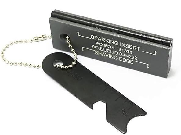 Magnesium Flint Fire Starter, Survival Fire Blocks with Striker for Camping/Hiking/Emergency(4 Pack)