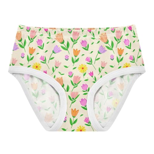 Flowers Floral Yellow Toddler Girls's Underwear 2T 2302223