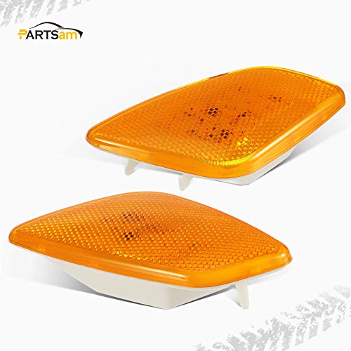 Partsam Driver And Passenger Park Signal Side Marker Lights Lamps Assembly For Wrangler Tj 1997-2006 Side Marker Corner Lights Signal Lamps Left & Right 55155629Ac 55155628Ac #TOP1