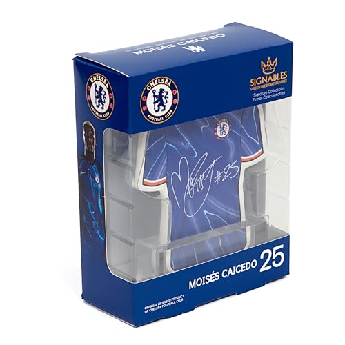Signables Moisés Caicedo - Chelsea F.C. 2024-25 - Sports Collectible Jersey Style with Facsimile Signature - Official Signature Series