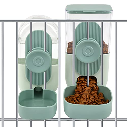 Phaeao Hanging Automatic Pet Food Water Dispenser, Auto Gravity Rabbit Feeder And Water Dispenser Set，Pet Feeder Station For Puppy Kitten Rabbit Chinchilla Hedgehog Guinea Pig Ferret #TOP7