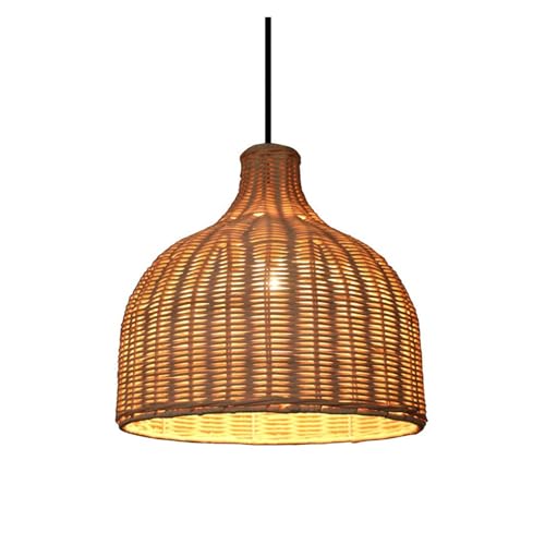 Abat-jour panier tressé rotin 35cm pour réchauffer un salon industriel