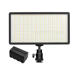 DIGITEK® LED D416 Professional Video Light & NP-750 Li-ion Battery with Micro USB Charging | Dimmable 3200k -5600k | Compatible with Tripods, Monopods, Cameras, Table stand & Camcorder | For YouTube Video , Product Photography, Makeup shoot and more (LED D416 COMBO)
