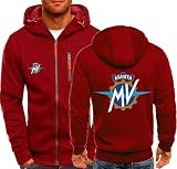 TUIAIFA Sweat Shirt Polaire for Homme MV Agusta, Sweat à Capuche zippé, Pull d'hiver, Sweat Shirt décontracté à Manches Longues for Adolescents et Adultes(C,L)