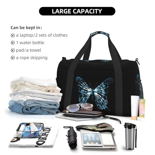 Bolsa de viaje grande impermeable y plegable con estampado Butterfly X Ray 6