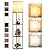 Floor Lamp with Shelves for Living Room Natural Wood, Shelf Floor Lamp with 3 CCT LED Bulb, Corner Display Standing Column Lamp Etagere Organizer Tower Nightstand with White Linen Shade for Bedroom
