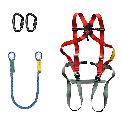 Kit de arnês de escalada com corda e mosquetões ao ar livre completo bsafety escalada árvore rapel a