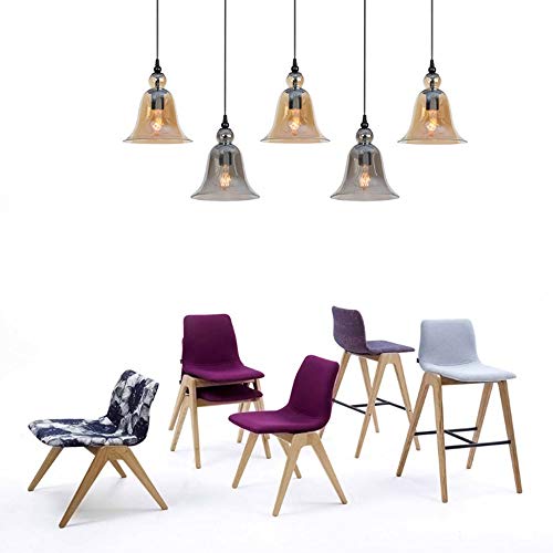 Lámpara de vidrio de techo empotrado ahumado con acabado artesanal y diseño arquitectónico 4
